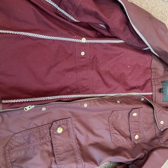JCrew Downtown Field Jacket Maroon - Picture 4 of 7